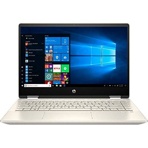 에이치피 2020 HP Pavilion x360 2-in-1 Laptop Computer/ 14 Full HD Touchscreen/ 10th Gen Intel Core i5-10210U Up to 4.1GHz/ 24GB DDR4 Memory/ 256GB PCIe SSD/ AC WiFi/ HDMI/ Gold/ Windows 10