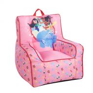 Idea Nuova Disney Princess Toddler Nylon Bean Bag Chair with Piping & Top Carry Handle