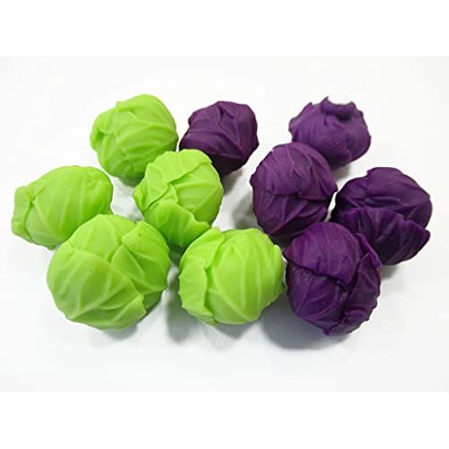  Wonder Miniature 10 Mixed Green Red Lettuce Cabbage Vegetables Dollhouse Miniature Food 15936