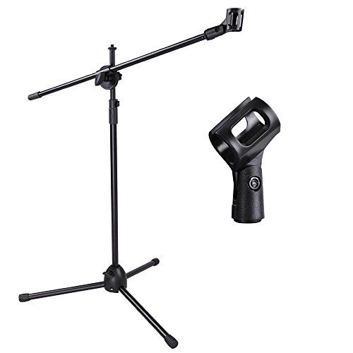  AW Adjustable Microphone Stand Boom Arm Mic Mount Quarter-Turn Clutch Tripod Holder Audio Vocal Stage Live Stream Video