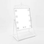 WUDHAO Mirrors with lights Wall Mounted Hollywood vanity mirror with light metal frame professional makeup mirror and lighting dressing table set with smart touch adjustable 3w LED light