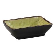 CAC China 666-32-Golden Green Japanese Style 3-1/4-Inch by 2-1/2-Inch Golden Green Sauce Dish, Box of 48