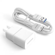 Unknown Samsung Charger EP-TA10JWE, 5.0V 2Amp Charger Adapter with Samsung Data Sync Cable ET-DQ11Y1WE for Galaxy S5/Note 3 - Non Retail Packaging - WHITE