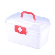 HYRL Family Emergency Kit, Portable First Aid Kit Travel Medical Kit Double Layer Plastic Waterproof Household Medicine Cabinet,S