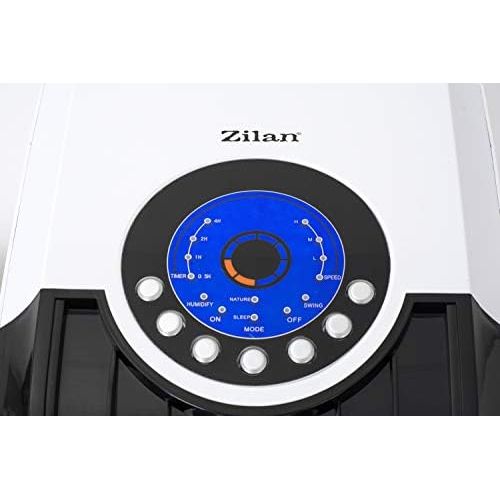  [아마존베스트]Zilan 3 in 1 Aircooler 8 Litres Mobile Air Conditioning Device Air Purifier Air Purifier Air Fan with Remote Control Air Cooler Air Humidification Air System Timer 3 Stages