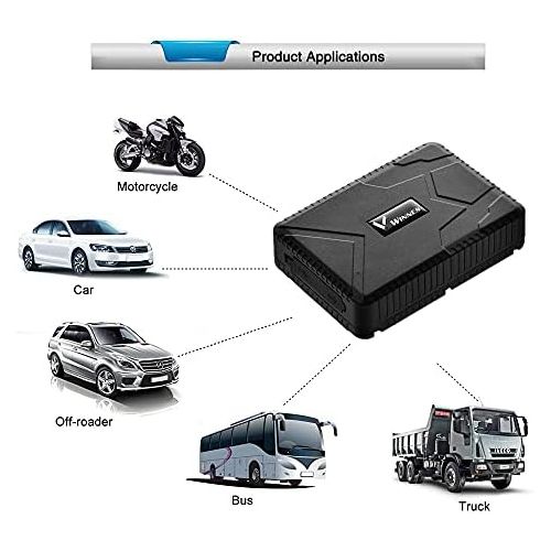  Winnes GPS Tracker, Strong Magnet Car Truck Vehicle GPS Tracker 120 Days Long Standby GPS Tracking, Waterproof Real Time Tracking GPS Locator Professional Anti Theft GPS Alarm Trac