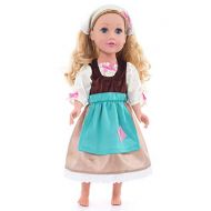 Little Adventures Cinderella Day Dress with Headband Princess Doll Dress
