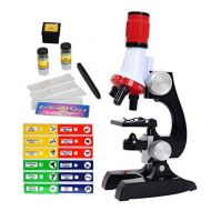 [아마존베스트]Little World Science Kits for Kids Beginner Microscope with LED 100X 400X and 1200X-Include Sample Prepared Slides 12pc- Educational Toy Birthday