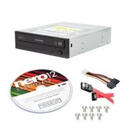 Samsung Electronics SH 224FB/BSBE Kit 24x Sata Half Height DVD Writer Internal Optical Drive + Nero 12 Essentials + Sata Cable Kit