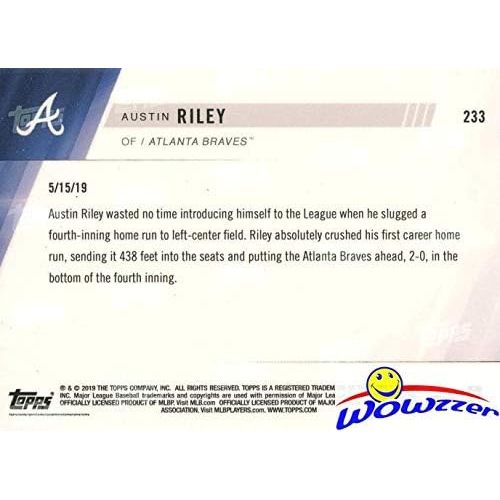  WOWZZer Austin Riley 2019 Topps Now #233 FIRST EVER PRINTED TOPPS ROOKIE Card in Mint Condition with RC Logo! Shipped in Ultra Pro Top loader! Awesome ROOKIE Card of Atlanta Braves Slugger