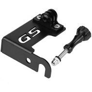 Keenso Motorcycle Front Left Camera Support Bracket Go Pro Side Camera Bracket Stand for R1200gs Lc R1200gs Lc Adv(Black)