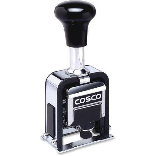  Cosco 2000 PLUS Automatic Numbering Machine, 6 wheels, Self-Inking, Black 3/4 x 1/4, Sold as 1 Each