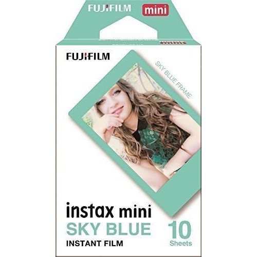후지필름 Fujifilm Instax Mini Instant Film Sky Blue Frame 4-Pack Bundle Set, Film Sky Blue Frame (10 x 4) for Mini 90 8 70 7s 50s 25 300 Camera SP-1 Printer
