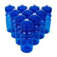 CSBD Blank 20 oz Sports and Fitness Water Bottles, BPA Free, PET Plastic, Made in USA, Bulk, 10 Pack