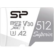 SP Silicon Power Silicon Power 512GB Superior Micro SDXC UHS-I (U3), V30 4K A2, Compatible with GoPro Hero 9 High Speed MicroSD Card with Adapter
