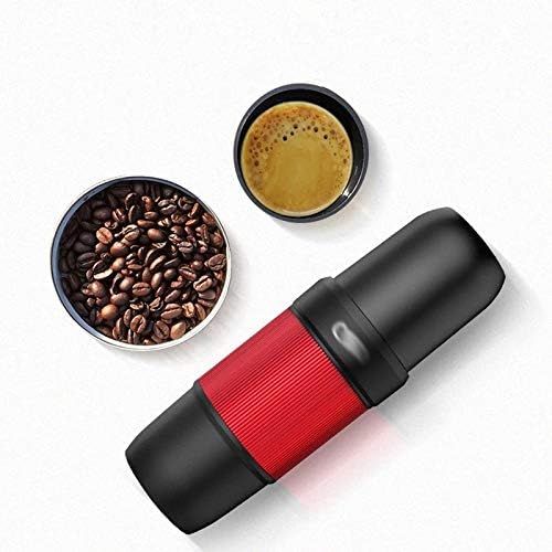  WSSBK New USB Chargeable Capsule Espresso Maker 15bar Espresso Coffee Machine Portable Outdoor Travel Coffee Powder Capsule Dual Use (Color : Black)