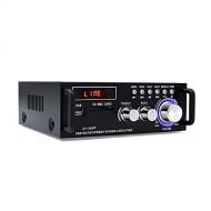 Anytek Wireless Bluetooth 5.0 Stereo Amplifier System ? 200W Hi-Fi Dual Channel Sound Power Audio Receiver w/USB, SD Card, FM Radio for Home Speakers and Theater Entertainment with Remote