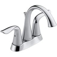 Delta Faucet Lahara Centerset Bathroom Faucet Chrome, Bathroom Sink Faucet, Diamond Seal Technology, Metal Drain Assembly, Chrome 2538-MPU-DST