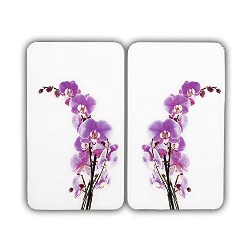  [아마존베스트]Wenko 2521433500 Hob Covers Universal Set of 2 Orchid Blossom