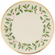 Lenox Holiday Dinner Plate, 1.65 LB, Red & Green