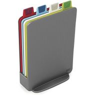 Joseph Joseph 60098 Index Cutting Board Set with Storage Case Plastic Color Coded Dishwasher-Safe, Mini, Gray