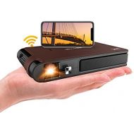 ZCGIOBN 2020 Mini Pocket Wifi Projector 3D DLP 3600 Lumens WXGA HD LED Portable Wireless Video Projectors Support 1080P Airplay HDMI USB Auto Keystone Battery Pico for Gaming Home Theater