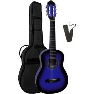 [아마존베스트]MSA 1/4 Guitar - Concert Guitar in Set - Childrens Guitar - Classic - Shaded Blue - Lime Wood Top - Bag - Band - K3