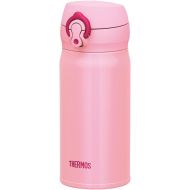 Thermos Water Bottle with Vacuum Insulation 0.35L JNL-352 [One-Touch Open Type] (Coral Pink)