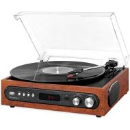 Victrola All-in-1 Bluetooth Record Player with Built in Speakers and 3-Speed Turntable Mahogany (VTA-65-MAH)