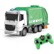 SXDYJ Truck Toys for Boys,Friction Powered Waste Management Recycling Truck,Toy Vehicles with Light,1/24 RC Truck Gifts for 3-12 Years Old Toddlers