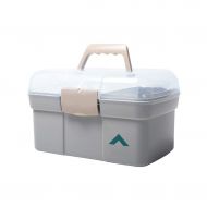 First aid kit LCSHAN Household Plastic Layered Medicine Box Children Multifunctional Storage Box (Color : Gray, Size : L)