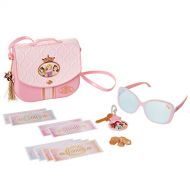Disney Princess Style Collection World Traveler Purse Set Bag with Strap, Sunglasses, Key with Charm, 5 Coins & 8 Paper Bills for Girls Ages 3+