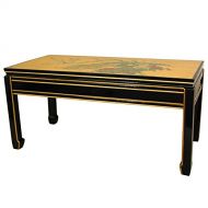 ORIENTAL FURNITURE Oriental Furniture Gold Leaf Coffee Table