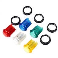 EG STARTS 5X 30mm Arcade LED Lights Push Button Built-in Switch 5V Illuminated Buttons for Arcade Machine Games DIY Kit Parts Jamma Mame Raspberry Pi 1 2 3 ( Each Color of 1 Piece