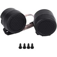 Qiilu Car Speaker Tweeter Black 1 Pair 2 Pcs 12 V 500 W with 4 Screws