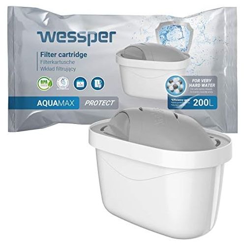  Wessper Water Filter Cartridges for Hard Water Compatible with Brita Maxtra+ Filter, Maxtra Plus, Pack of 12