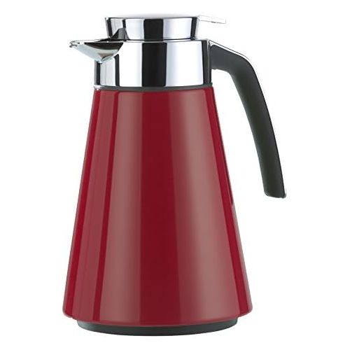  Emsa 514592 Isolierkanne, Edelstahl, 1 Liter, Aroma Diamond, Quick Tip Verschluss, Decor: Coffee, Cone