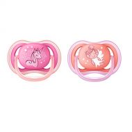 Philips Avent Ultra Air Soothers for Infants between 6 18 Months Maximum Air Circulation Twin Pack with Motif Girls