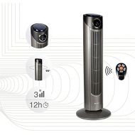 [아마존베스트]Tecvance Tower Fan / Pillar Fan With 3 Speed Levels, 12 Hour Timer, Fan with LC Display with Room Thermometer, Can be Switched On 80° Oscillation Function, GS Certified