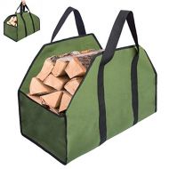 YAOBAO Canvas Log Carrier Bag,Durable Wood Tote,Fireplace Stove Accessories,Extra Large Firewood Holder with Handles for Outdoor Fire Pit Storage Bag,24 (L) X 12 (H) X 10 (D)