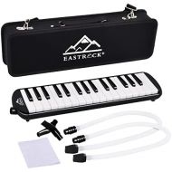 [아마존베스트]EastRock 32 Key Melodica Instrument Keyboard Soprano Piano style with Mouthpiece Tube Sets and Carrying Bag for Kids Beginners Adults Gift Black