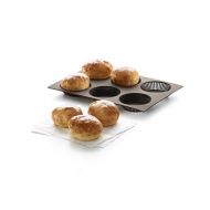 Lekue 6 Cavity Micro Perforated Round Roll Baking Pan, Brown: Kitchen & Dining