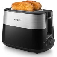Philips Domestic Appliances Philips HD2516/90 Toaster (830 W, 8 Browning Levels, Bun Attachment, Stop Button, Defrost and Warm Up Function, Stop Button, Lift Function) Black/Stainless Steel