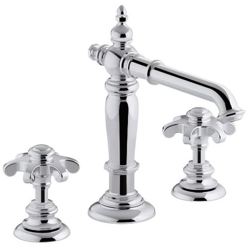  KOHLER K-72760-CP Artifacts Bathroom sink spout with Column design, Less Handles, Polished Chrome