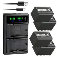 Kastar 4-Pack Battery and LTD2 USB Charger Replacement for Panasonic AG-VBR59, AG-VBR89G, AG-VBR118G, AG-BRD50 AG-BRD50P, AG-B23 AG-B23P, Panasonic HC-MDH2M, Lumix BGH1 Cinema, Lum