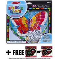 Melissa & Doug Butterfly: Stained Glass Made Easy Series & 1 Scratch Art Mini-Pad Bundle (09295)