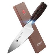 TUO Chef Knife 6 inch Professional Kitchen Cooking Knife Japanese Gyuto Knives Vegetable Meat and Fruit German HC Stainless Steel Ergonomic Pakkawood Handle Osprey Series w