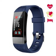 WiMiUS Fitness Tracker Color Screen, Smart Watch Heart Rate Monitor, IP67 Waterproof Activity Tracker Calorie Counter Pedometer Blood Pressure Sleep Monitor Kids Men Women Blue