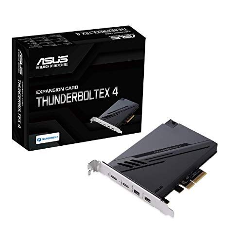 아수스 아수스 썬더볼트4 ASUS Thunderbolt 4 JHL 8540 컨트롤러가 장착된 ASUS ThunderboltEX 4, USB Type-C 포트 2개, 양방향 대역폭 최대 40Gb/s, DisplayPort 1.4 지원, 최대 100W 빠른 충전.