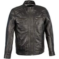 Milwaukee Leather SFM1860 Mens Lambskin Saddle Moto Leather Jacket